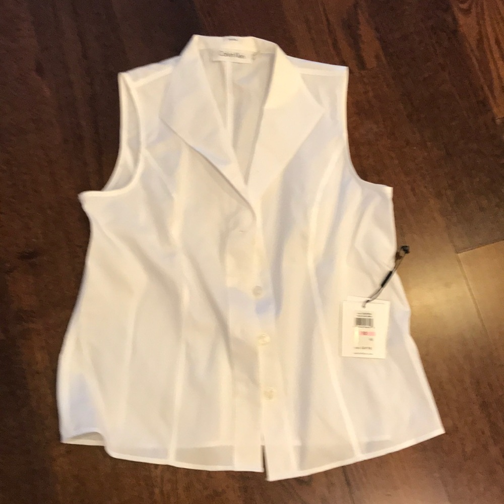 Vneck sleeveless dress blouse